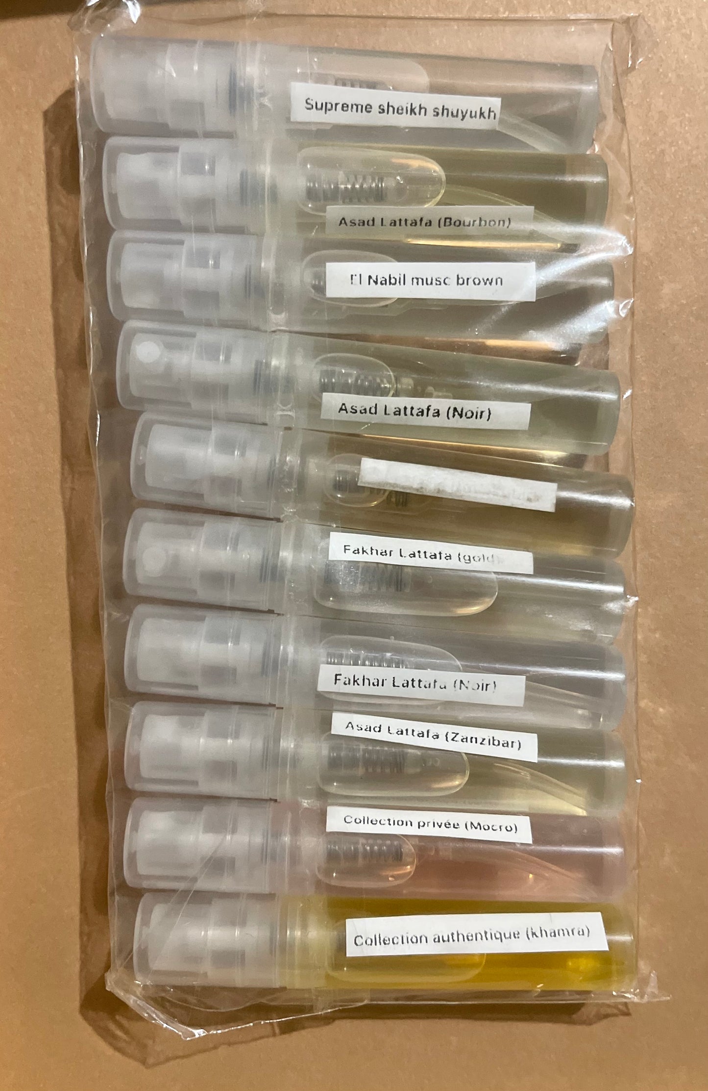 Lot Prestige – 10 Flacons Collection Orientale (10 parfums différents) - Homme